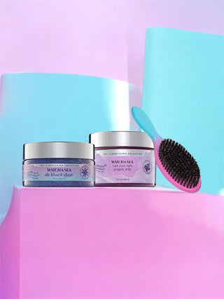 1 Slickback Glaze + 1 Curl Poppin Jelly + Slick Brush