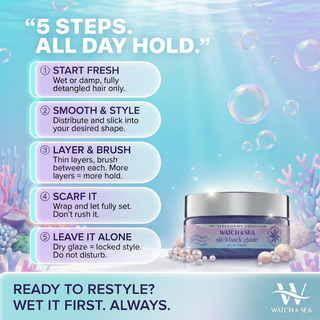 "SEA THIS HOLD” Maximum & Shimmery Slickback Glaze