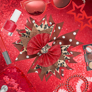 Lily Frilly Leopard Crimson