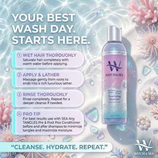 “SEA HOW CLEAN” Shimmer & Shine Detangling Shampoo