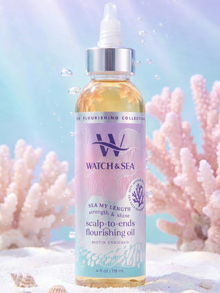 “SEA MY LENGTH” Strength & Shine Scalp-to-End Flourishing Oil Biotin Enriched