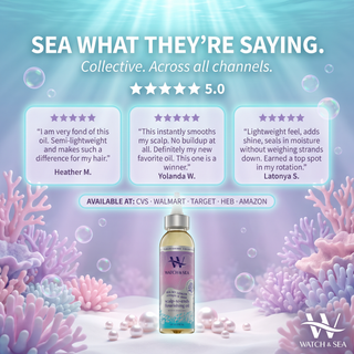 “SEA MY LENGTH” Strength & Shine Scalp-to-End Flourishing Oil Biotin Enriched