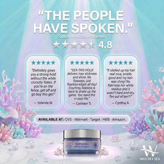 "SEA THIS HOLD” Maximum & Shimmery Slickback Glaze