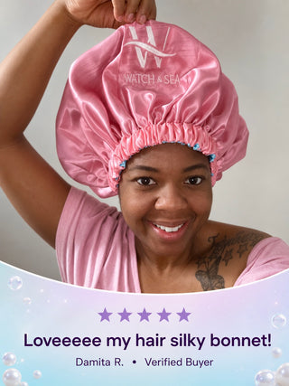 LUXURY Reversible & Adjustable Soft Satin Hair Bonnet - Sea So Protective